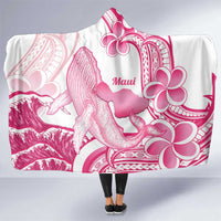 Aloha Hawaii Maui Hooded Blanket Valley Isle Humpback Whale White LT14 One Size White - Polynesian Pride