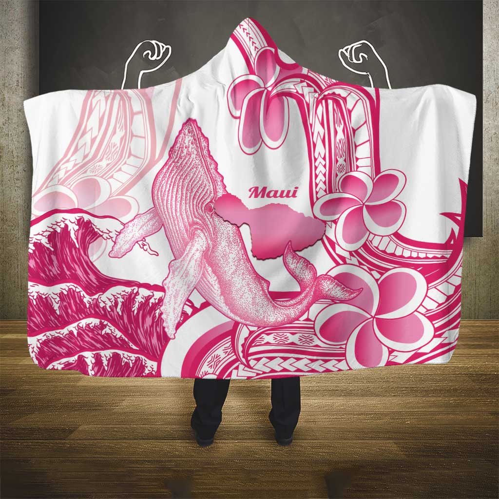 Aloha Hawaii Maui Hooded Blanket Valley Isle Humpback Whale White LT14 - Polynesian Pride