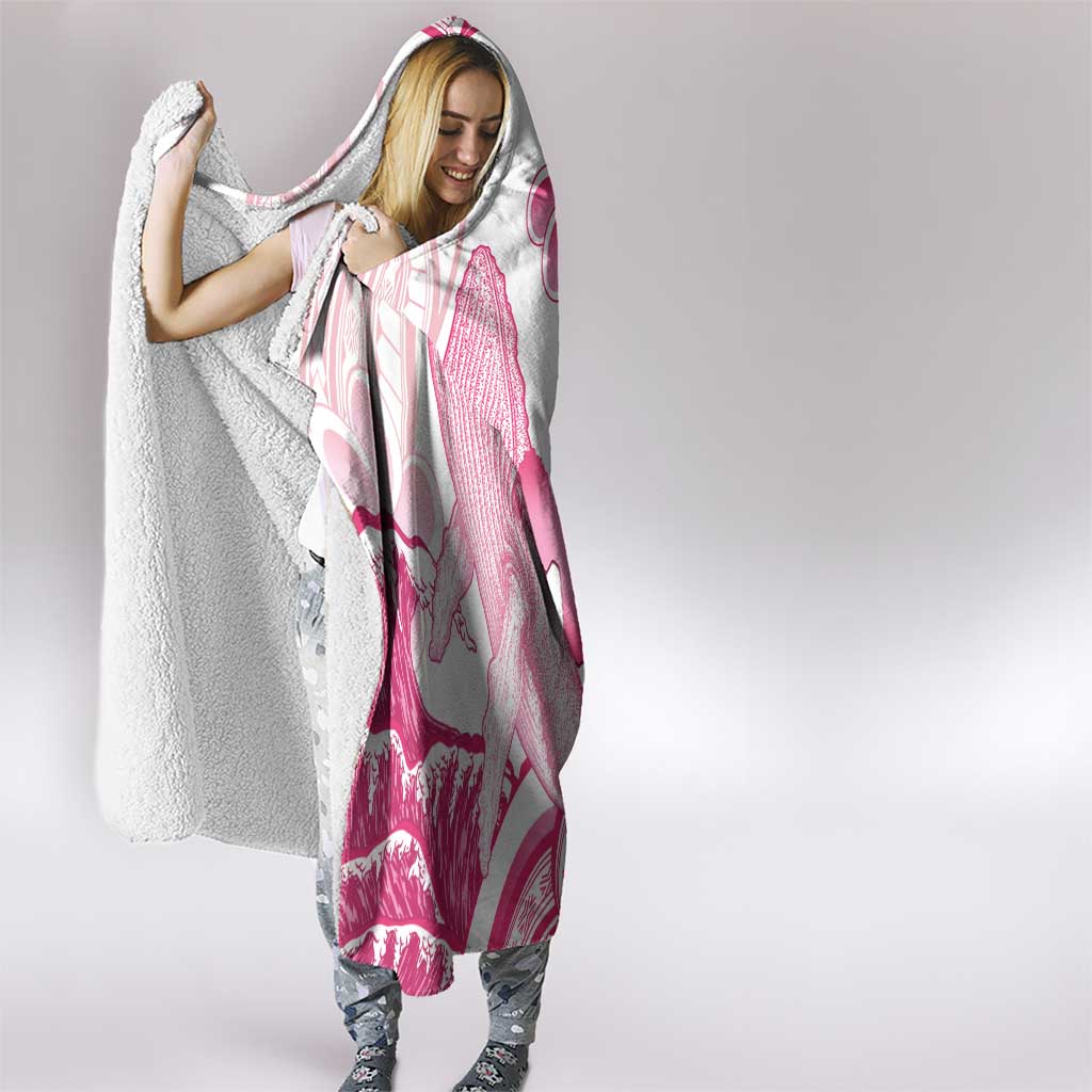 Aloha Hawaii Maui Hooded Blanket Valley Isle Humpback Whale White LT14 - Polynesian Pride