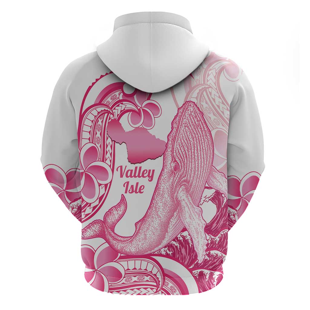 Aloha Hawaii Maui Hoodie Valley Isle Humpback Whale White LT14 - Polynesian Pride