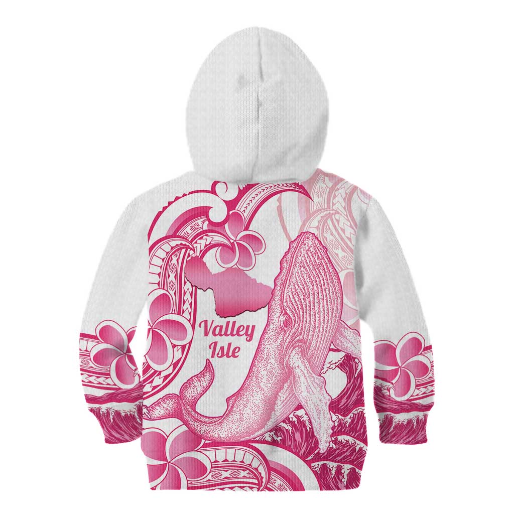 Aloha Hawaii Maui Kid Hoodie Valley Isle Humpback Whale White LT14 - Polynesian Pride