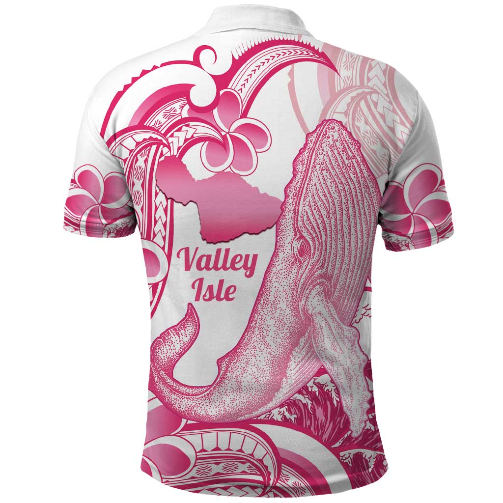 Aloha Hawaii Maui Polo Shirt Valley Isle Humpback Whale White LT14 - Polynesian Pride