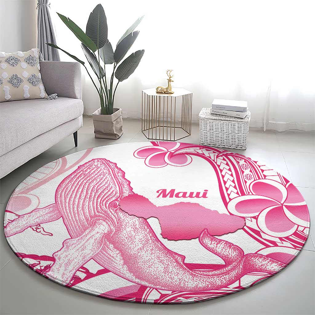 Aloha Hawaii Maui Round Carpet Valley Isle Humpback Whale White LT14 - Polynesian Pride