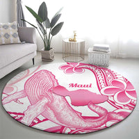 Aloha Hawaii Maui Round Carpet Valley Isle Humpback Whale White LT14 - Polynesian Pride