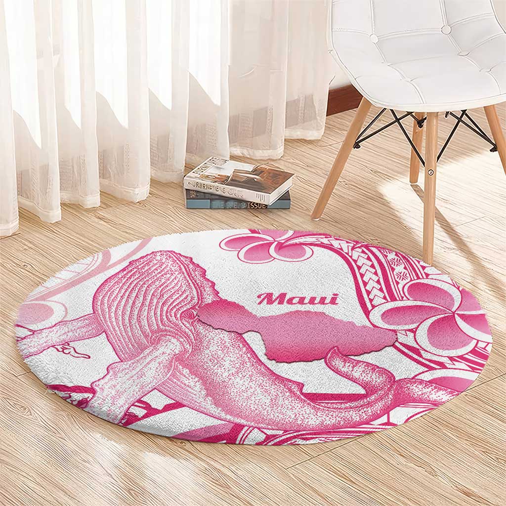Aloha Hawaii Maui Round Carpet Valley Isle Humpback Whale White LT14 - Polynesian Pride