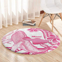 Aloha Hawaii Maui Round Carpet Valley Isle Humpback Whale White LT14 - Polynesian Pride