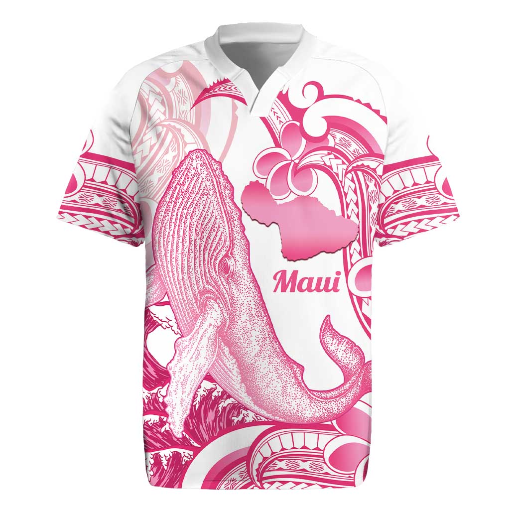 Aloha Hawaii Maui Rugby Jersey Valley Isle Humpback Whale White LT14 White - Polynesian Pride