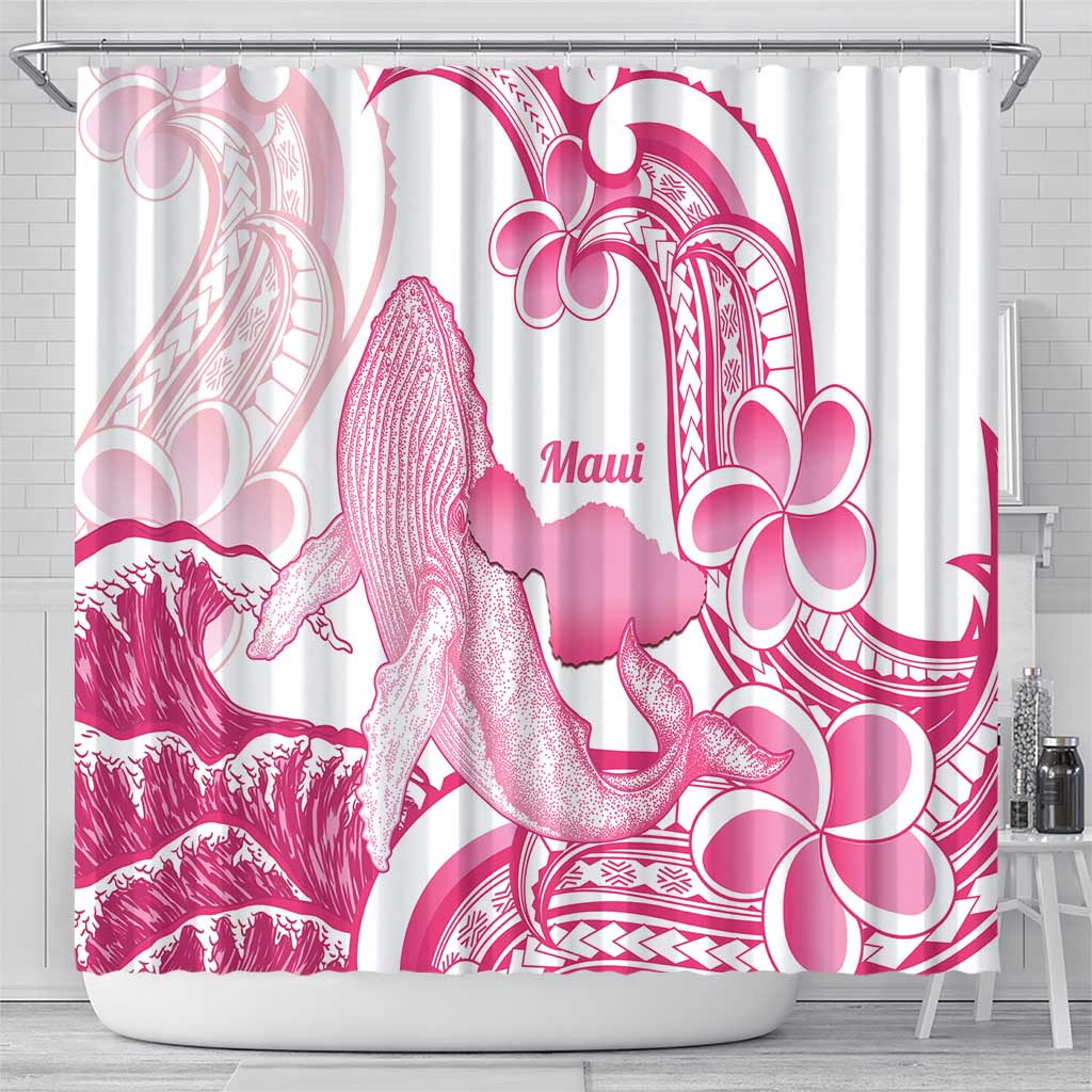 Aloha Hawaii Maui Shower Curtain Valley Isle Humpback Whale White LT14 - Polynesian Pride