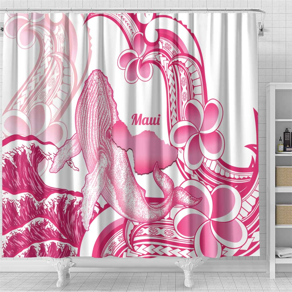 Aloha Hawaii Maui Shower Curtain Valley Isle Humpback Whale White LT14 - Polynesian Pride
