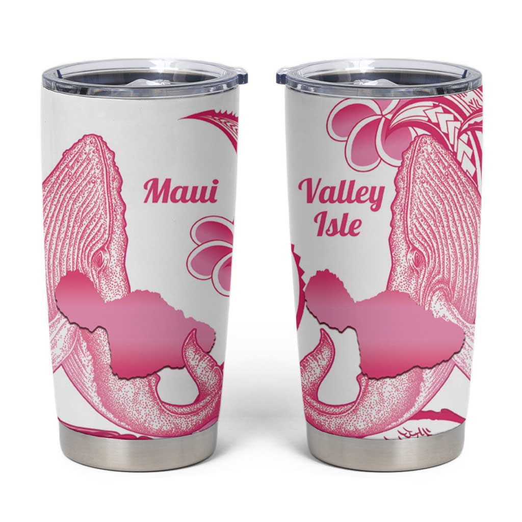 Aloha Hawaii Maui Tumbler Cup Valley Isle Humpback Whale White LT14 White - Polynesian Pride