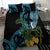 Turquoise New Zealand Kowhai And Piwakawaka Bedding Set Maori Ngaru Paua Shell