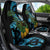 Turquoise New Zealand Kowhai And Piwakawaka Car Seat Cover Maori Ngaru Paua Shell