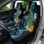 Turquoise New Zealand Kowhai And Piwakawaka Car Seat Cover Maori Ngaru Paua Shell