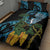 Turquoise New Zealand Kowhai And Piwakawaka Quilt Bed Set Maori Ngaru Paua Shell