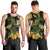 Yellow New Zealand Kowhai And Piwakawaka Men Tank Top Maori Ngaru Paua Shell