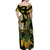 Yellow New Zealand Kowhai And Piwakawaka Off Shoulder Maxi Dress Maori Ngaru Paua Shell