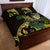 Yellow New Zealand Kowhai And Piwakawaka Quilt Bed Set Maori Ngaru Paua Shell