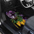 Purple New Zealand Kowhai And Piwakawaka Car Mats Maori Ngaru Paua Shell