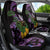 Purple New Zealand Kowhai And Piwakawaka Car Seat Cover Maori Ngaru Paua Shell