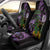 Purple New Zealand Kowhai And Piwakawaka Car Seat Cover Maori Ngaru Paua Shell