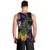 Purple New Zealand Kowhai And Piwakawaka Men Tank Top Maori Ngaru Paua Shell