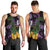 Purple New Zealand Kowhai And Piwakawaka Men Tank Top Maori Ngaru Paua Shell