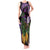 Purple New Zealand Kowhai And Piwakawaka Tank Maxi Dress Maori Ngaru Paua Shell