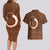 Vanuatu Indipendens Dei Couples Matching Long Sleeve Bodycon Dress and Hawaiian Shirt Yumi 44th Sand Drawing Turtle Mix Lapita