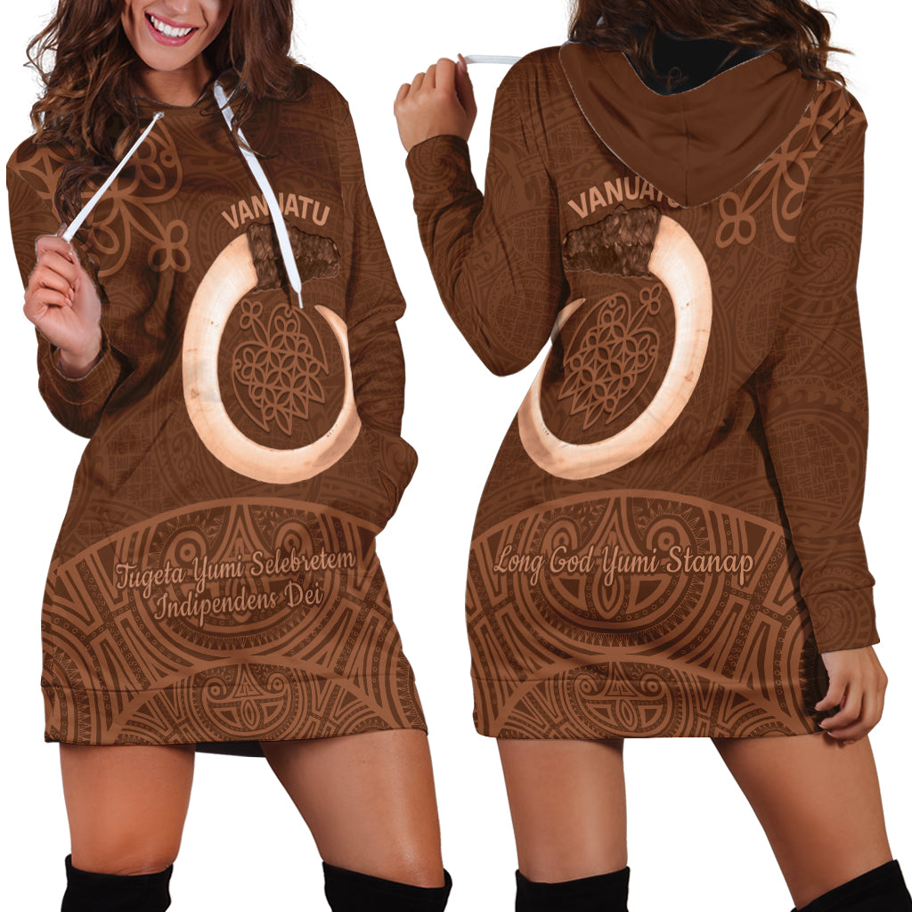 Vanuatu Indipendens Dei Hoodie Dress Yumi Sand Drawing Turtle Mix Lapita LT14 - Polynesian Pride