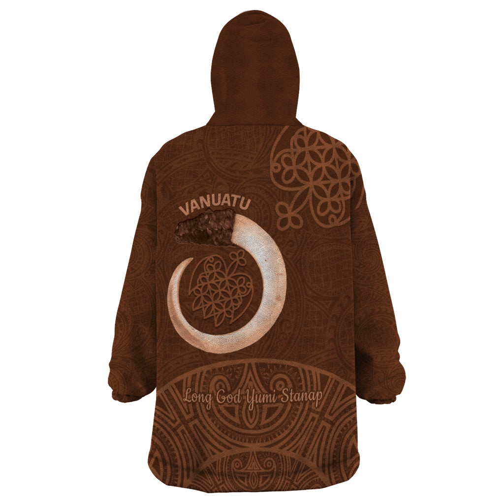 Vanuatu Indipendens Dei Wearable Blanket Hoodie Yumi Sand Drawing Turtle Mix Lapita LT14 - Polynesian Pride