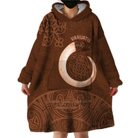 Vanuatu Indipendens Dei Wearable Blanket Hoodie Yumi Sand Drawing Turtle Mix Lapita LT14 - Polynesian Pride