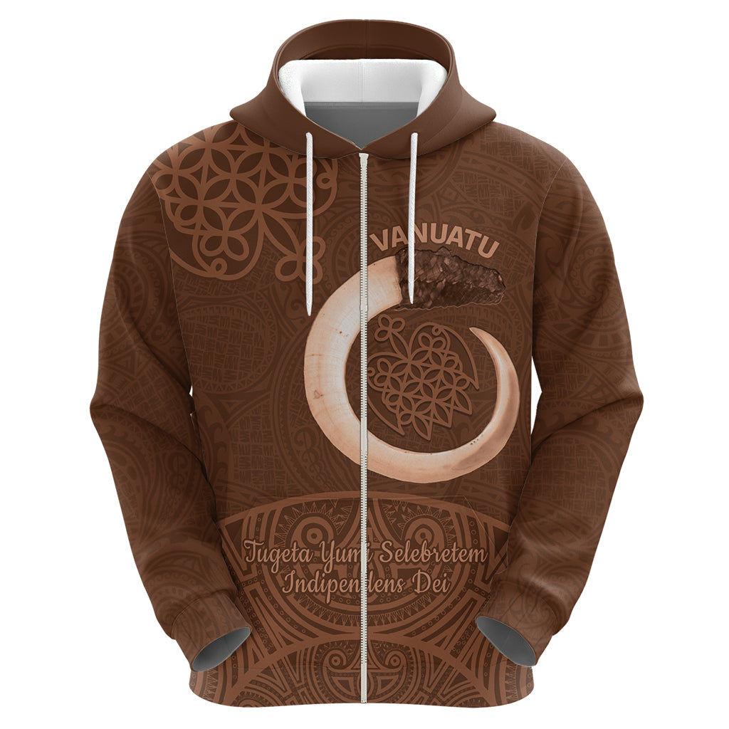Vanuatu Indipendens Dei Zip Hoodie Yumi Sand Drawing Turtle Mix Lapita LT14 - Polynesian Pride