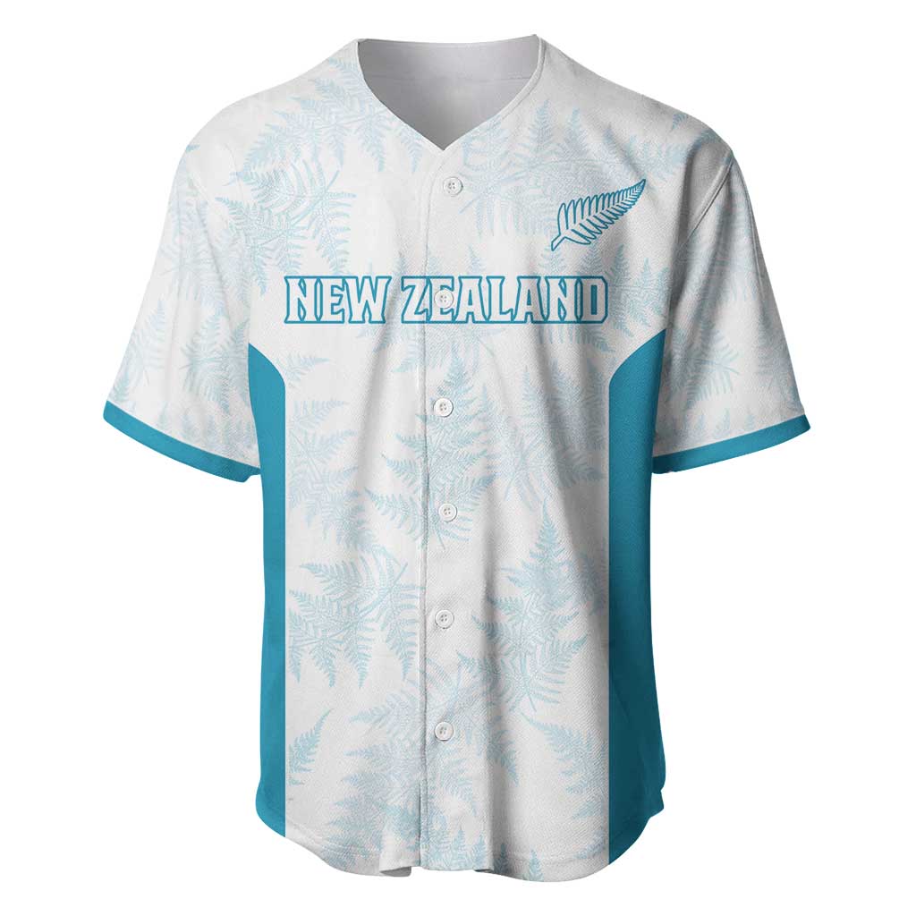 Custom New Zealand Silver Fern Football Baseball Jersey Come On All White LT14 White - Polynesian Pride