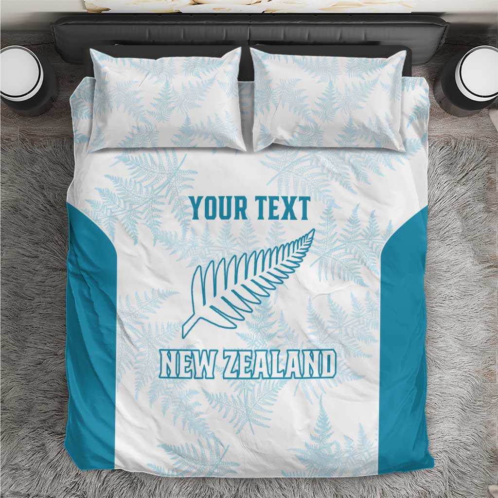 Custom New Zealand Silver Fern Football Bedding Set Come On All White LT14 White - Polynesian Pride