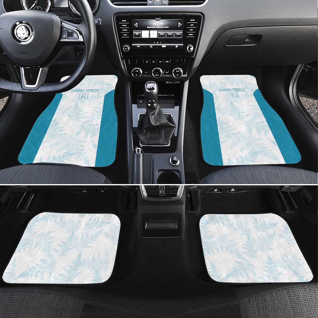 Custom New Zealand Silver Fern Football Car Mats Come On All White LT14 Set 4pcs White - Polynesian Pride