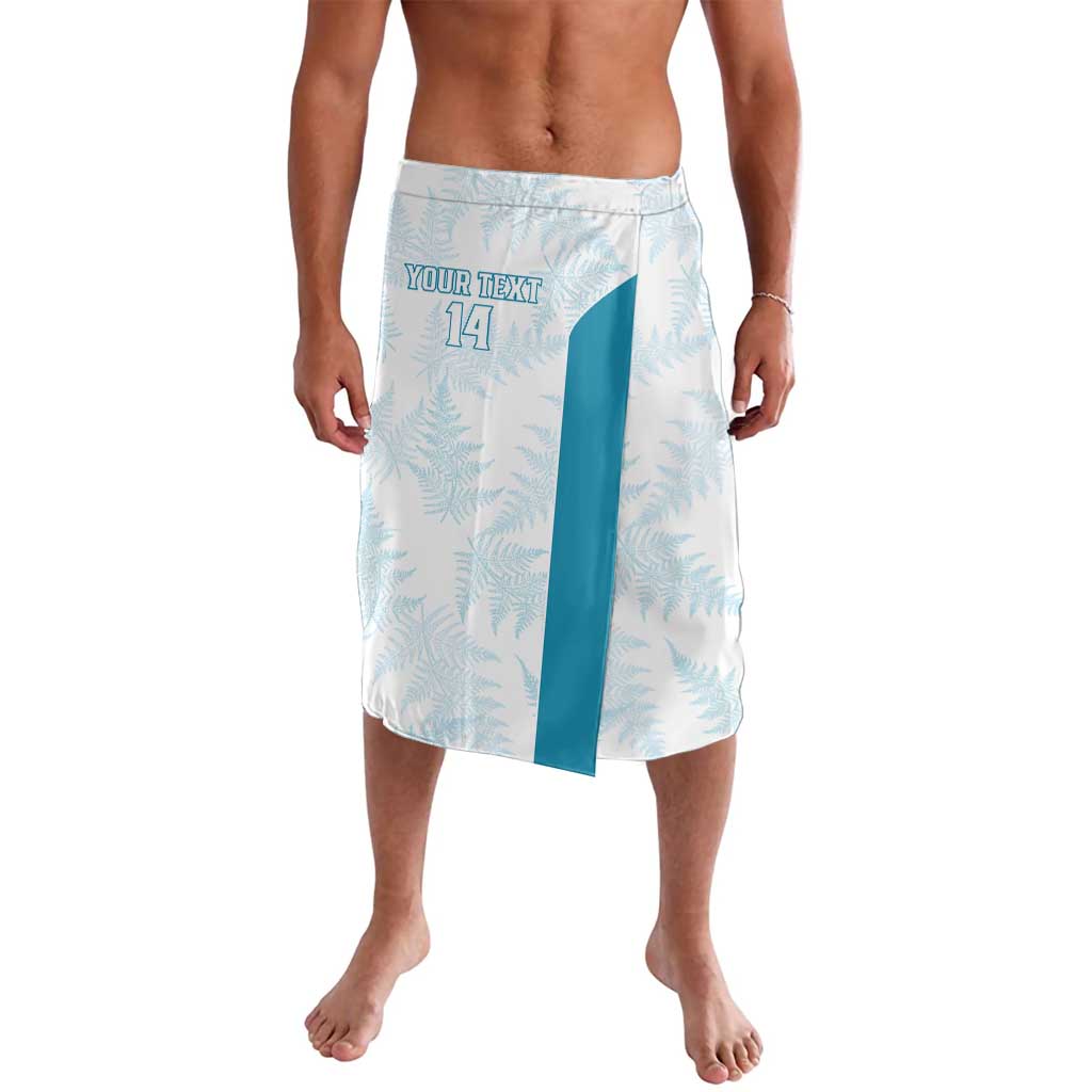 Custom New Zealand Silver Fern Football Lavalava Come On All White LT14 White - Polynesian Pride
