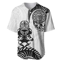 Custom Aotearoa Football Baseball Jersey NZ Maori Tiki Go Champions LT14 White - Polynesian Pride