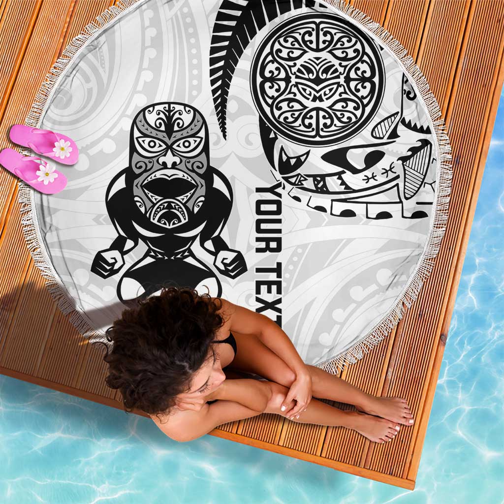Custom Aotearoa Football Beach Blanket NZ Maori Tiki Go Champions LT14 - Polynesian Pride