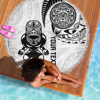 Custom Aotearoa Football Beach Blanket NZ Maori Tiki Go Champions LT14 - Polynesian Pride