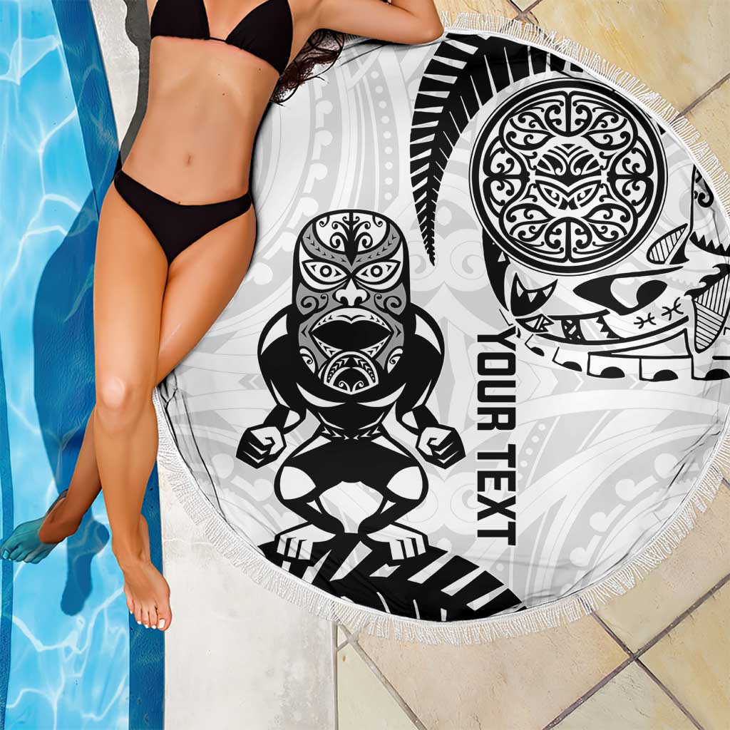 Custom Aotearoa Football Beach Blanket NZ Maori Tiki Go Champions LT14 - Polynesian Pride