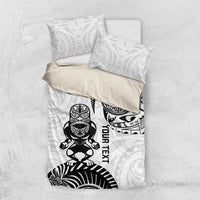 Custom Aotearoa Football Bedding Set NZ Maori Tiki Go Champions LT14 US Twin 172cm x 218cm White - Polynesian Pride