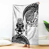 Custom Aotearoa Football Blanket NZ Maori Tiki Go Champions LT14 - Polynesian Pride