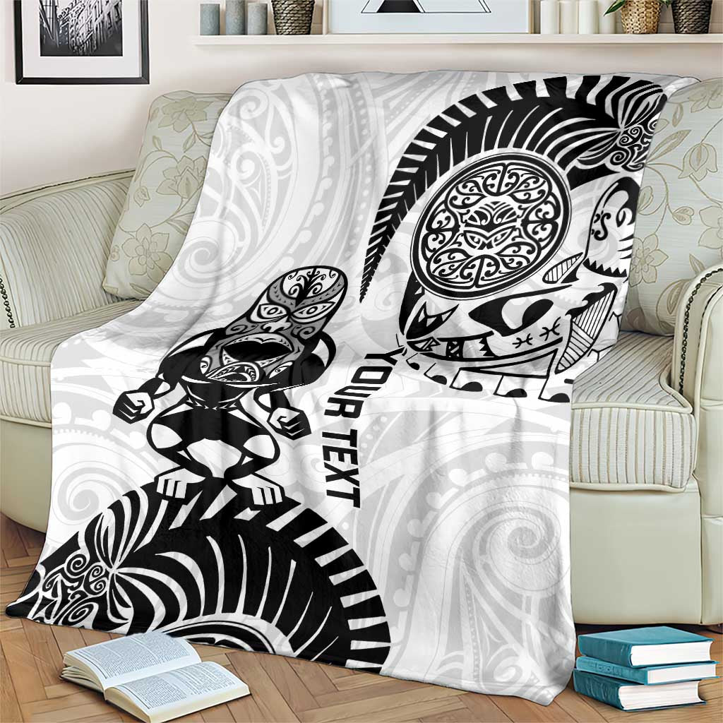 Custom Aotearoa Football Blanket NZ Maori Tiki Go Champions LT14 - Polynesian Pride