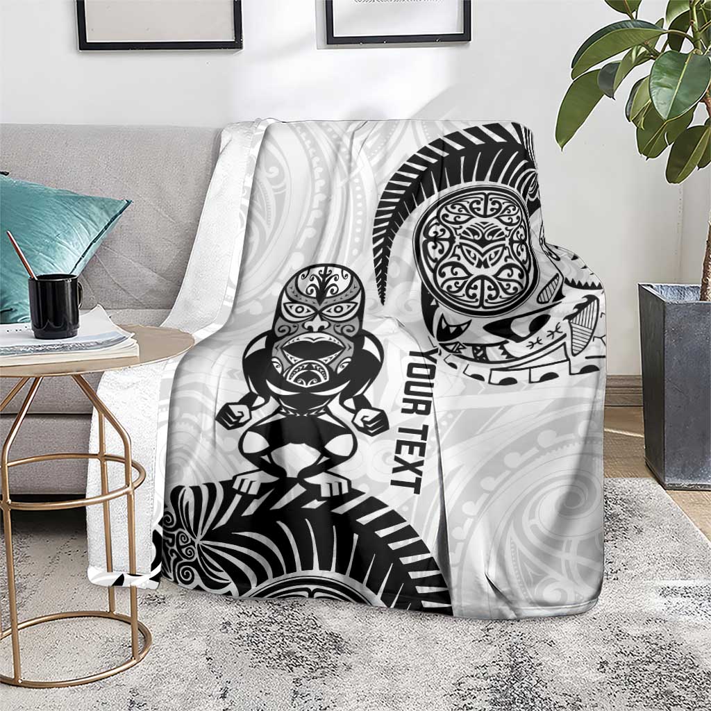 Custom Aotearoa Football Blanket NZ Maori Tiki Go Champions LT14 - Polynesian Pride