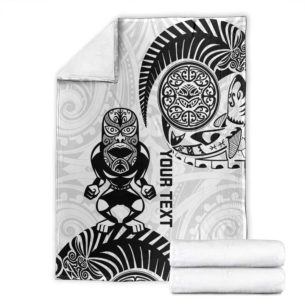 Custom Aotearoa Football Blanket NZ Maori Tiki Go Champions LT14 - Polynesian Pride