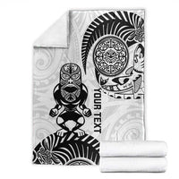 Custom Aotearoa Football Blanket NZ Maori Tiki Go Champions LT14 - Polynesian Pride