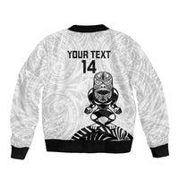 Custom Aotearoa Football Bomber Jacket NZ Maori Tiki Go Champions LT14 - Polynesian Pride