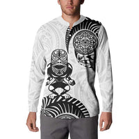 Custom Aotearoa Football Button Sweatshirt NZ Maori Tiki Go Champions LT14 - Polynesian Pride