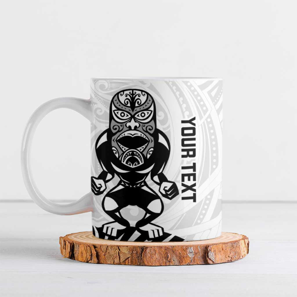 Custom Aotearoa Football Ceramic Mug NZ Maori Tiki Go Champions LT14 White - Polynesian Pride