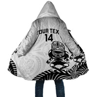 Custom Aotearoa Football Cloak NZ Maori Tiki Go Champions LT14 Unisex White - Polynesian Pride